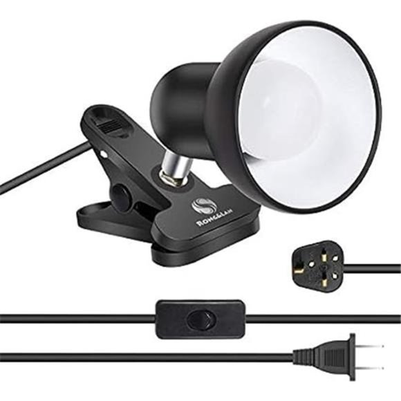 Clip lamp,360° Rotation Clip on Lamp Portable Book Reading Light,Clamp on Desk - Picture 1 of 7